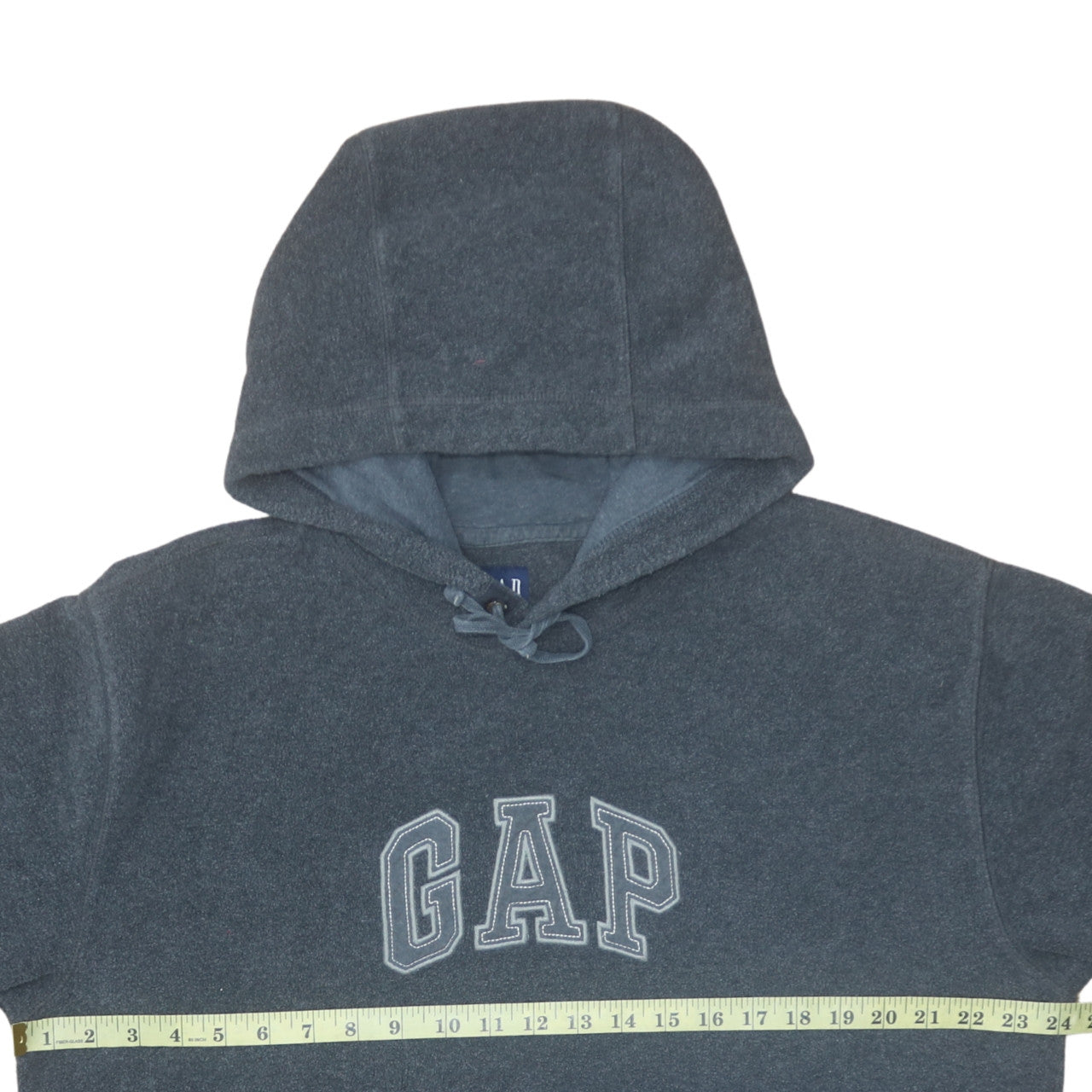 GAP Men’s Grey Pullover Hoodie L Logo Fleece Sweatshirt