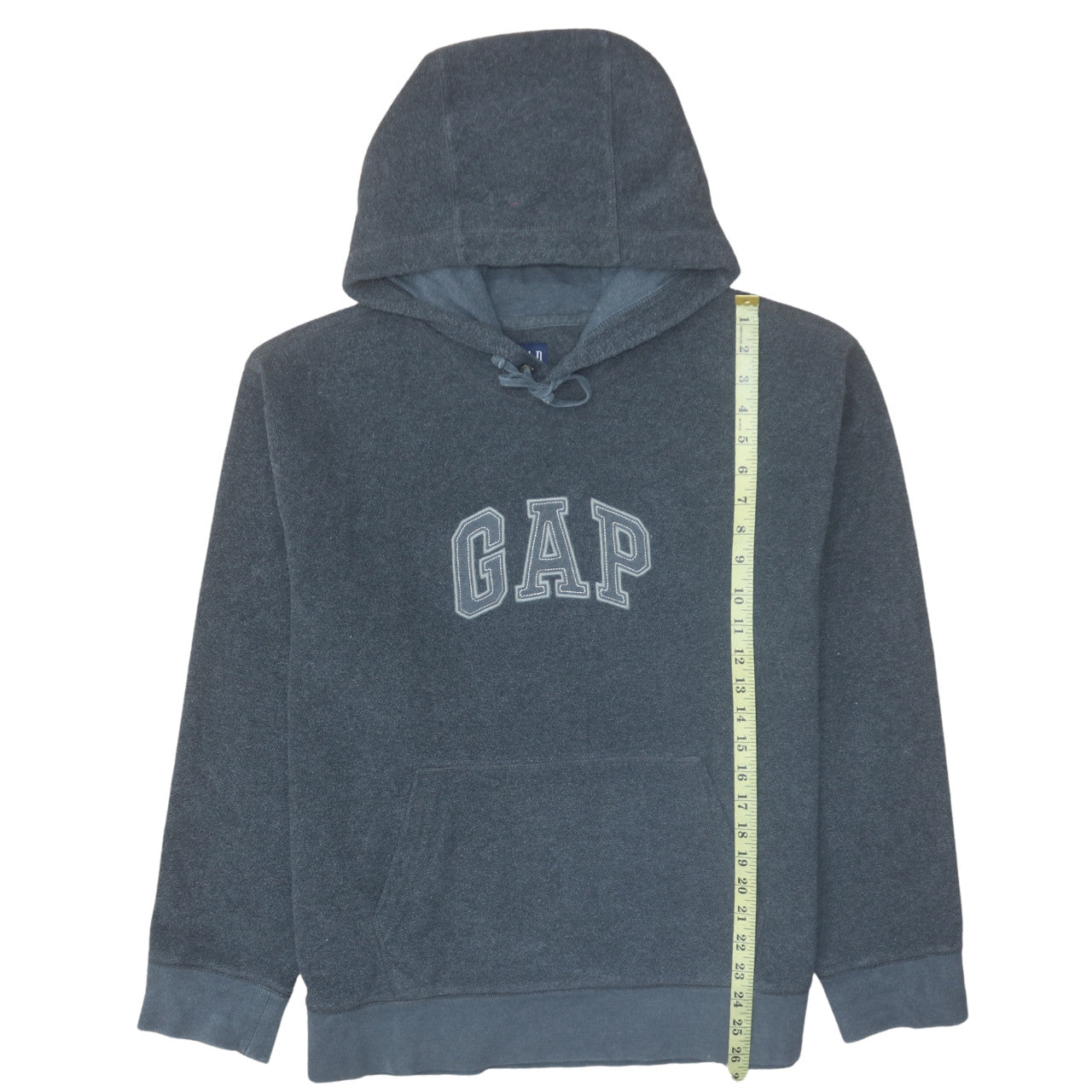 GAP Men’s Grey Pullover Hoodie L Logo Fleece Sweatshirt