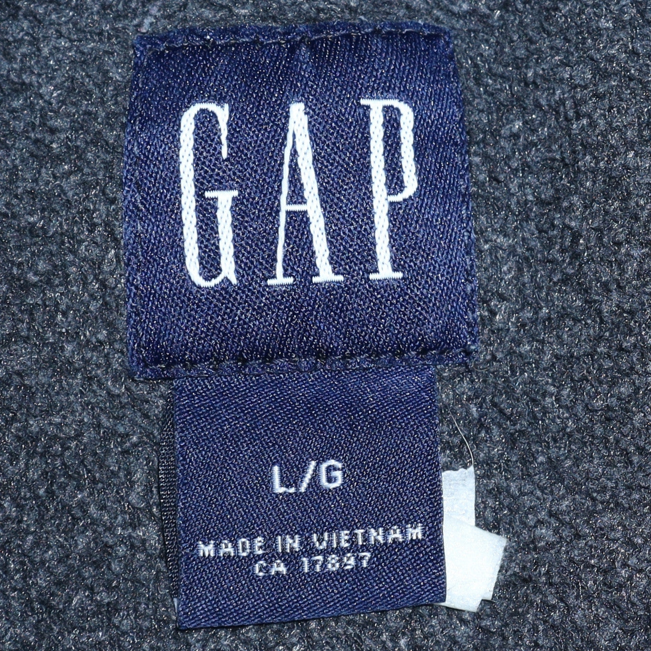 GAP Men’s Grey Pullover Hoodie L Logo Fleece Sweatshirt