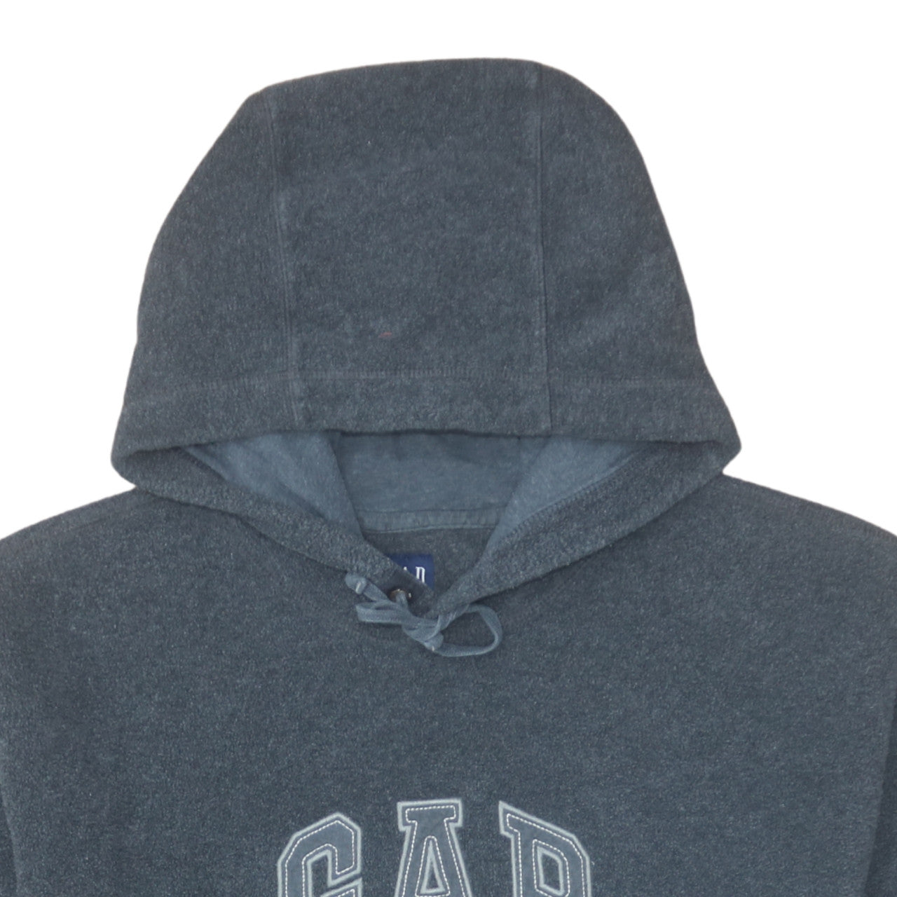 GAP Men’s Grey Pullover Hoodie L Logo Fleece Sweatshirt