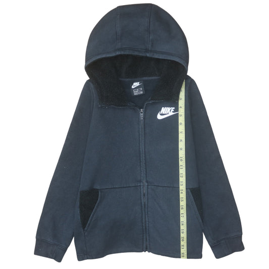 Nike Boys Black Full Zip Fleece Lined Hoodie XL 156-166cm