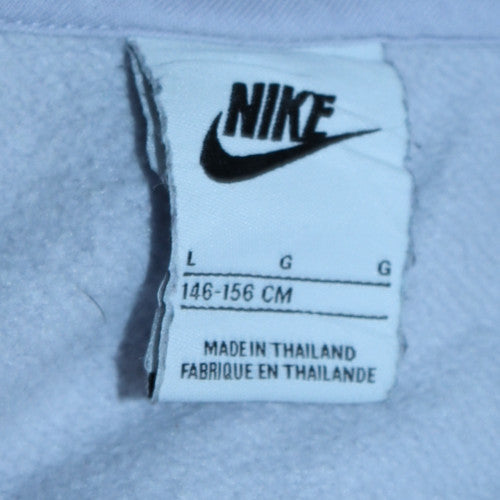 Nike Girls Purple Fleece Pullover Sweatshirt L 146-156cm Crew Neck
