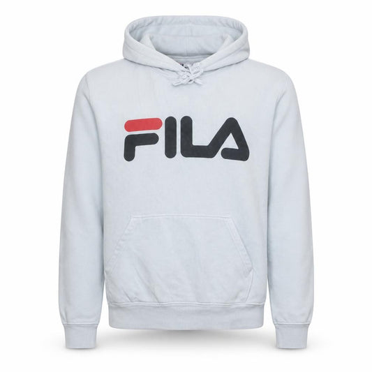 Fila Men's White Pullover Hoodie M Logo Fleece Sweatshirt
