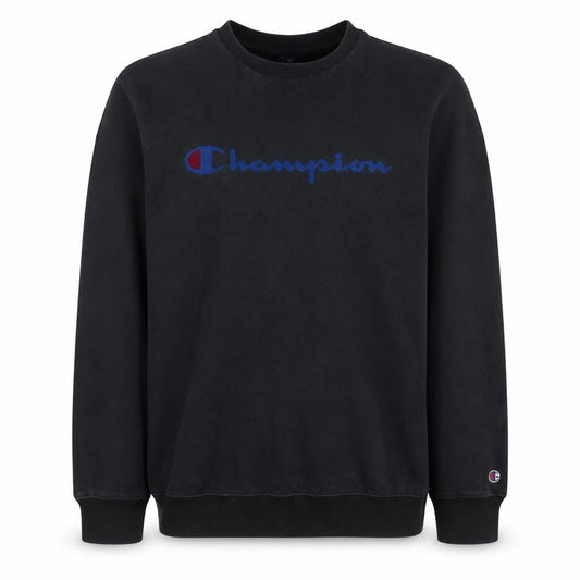 Champion Men's Black XL Pullover Sweatshirt Crew Neck Logo Cotton