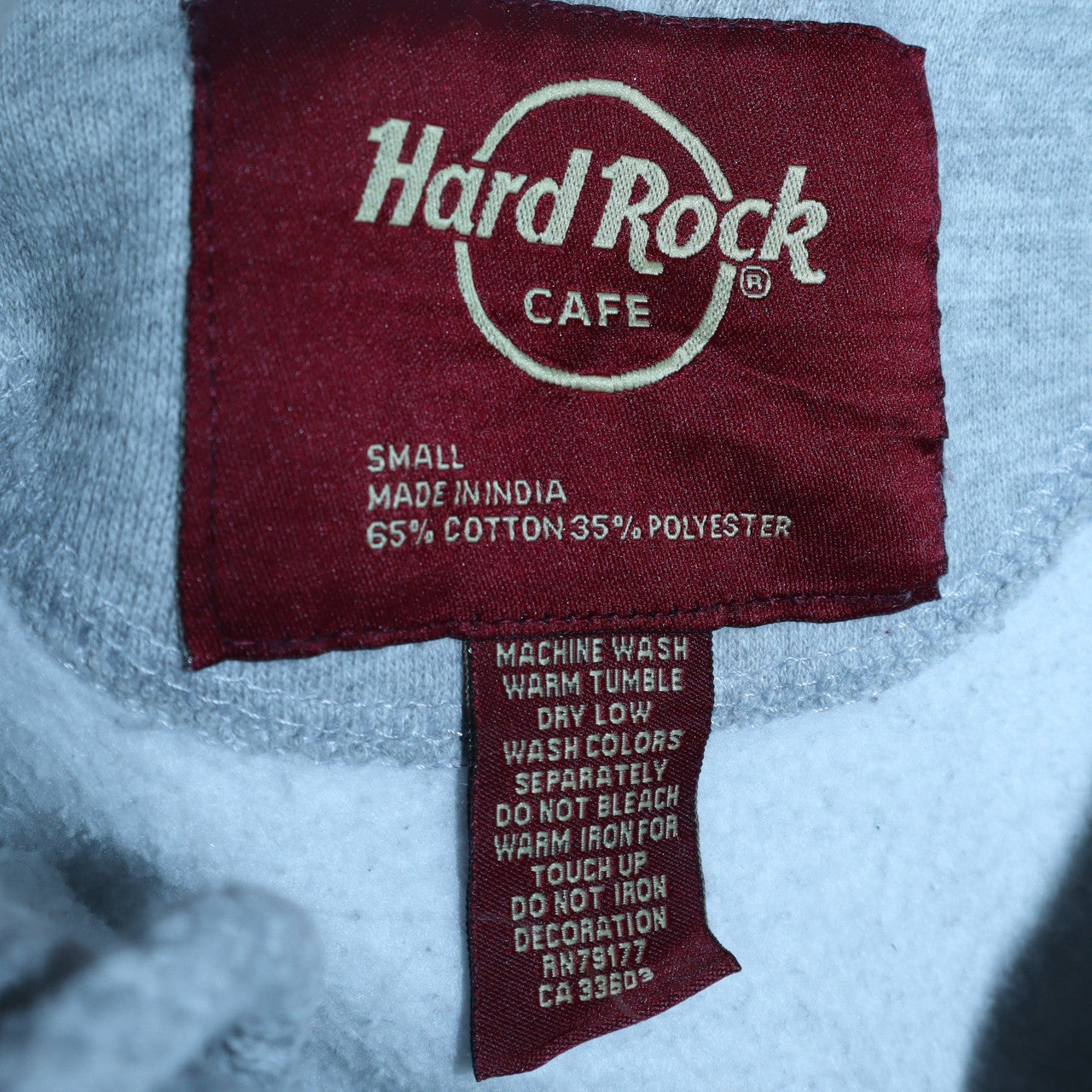 Hard Rock Cafe London Grey Pullover Hoodie Men’s Small Fleece
