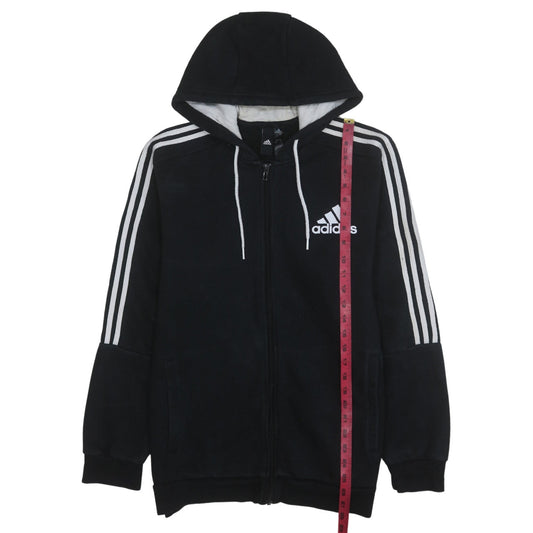 Adidas Men's Black Full Zip Hoodie L Fleece Sportswear