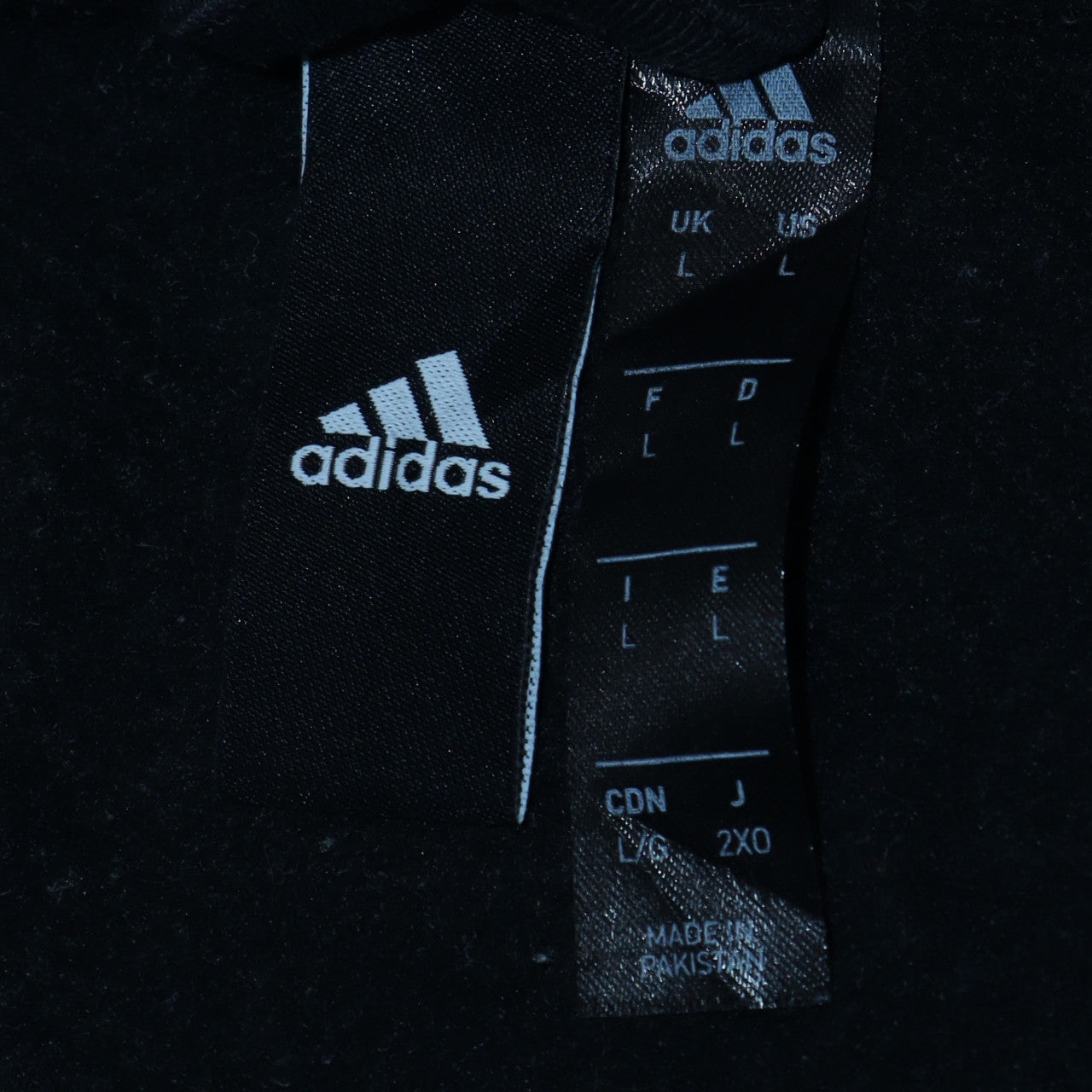Adidas Men's Black Full Zip Hoodie L Fleece Sportswear