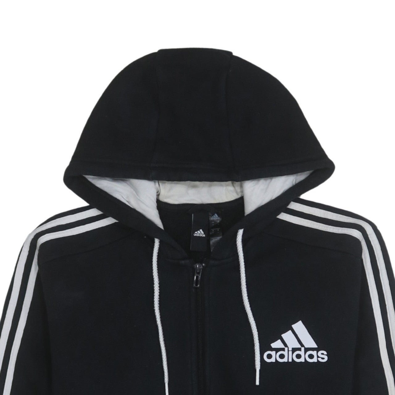 Adidas Men's Black Full Zip Hoodie L Fleece Sportswear