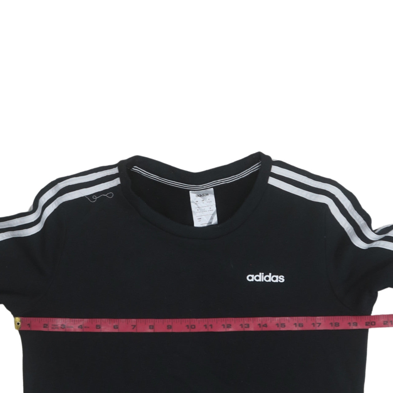 Adidas Women Black Crew Neck Long Sleeve Pullover Sweatshirt Size 12-14