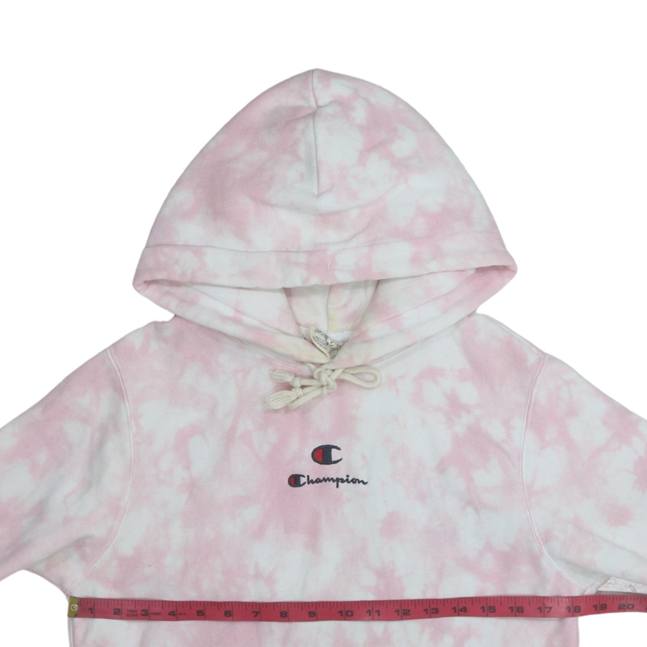 Champion Womens Pink Tie Dye Pullover Hoodie XS Cotton Blend