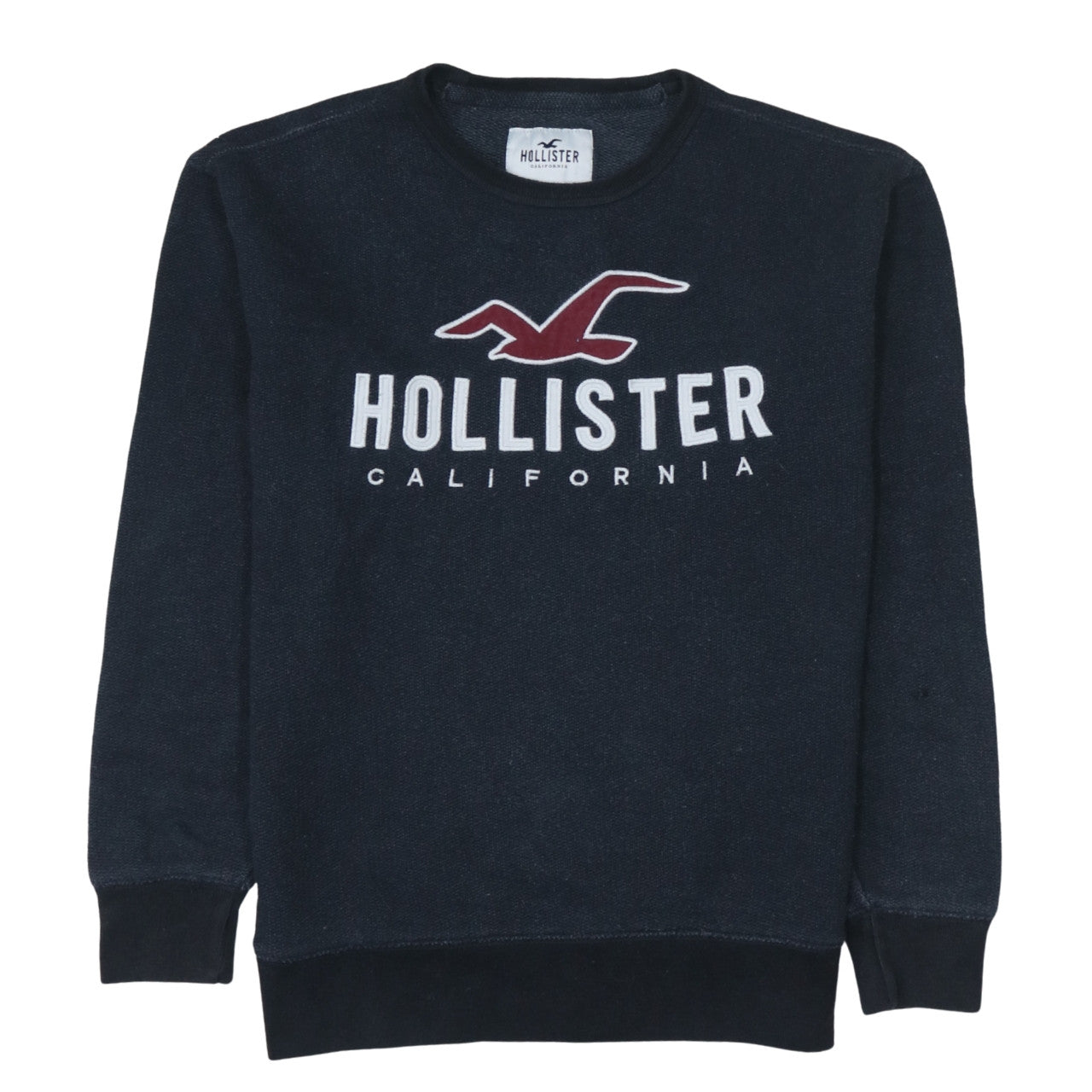 Hollister Men's Black Crew Neck Pullover Sweatshirt M