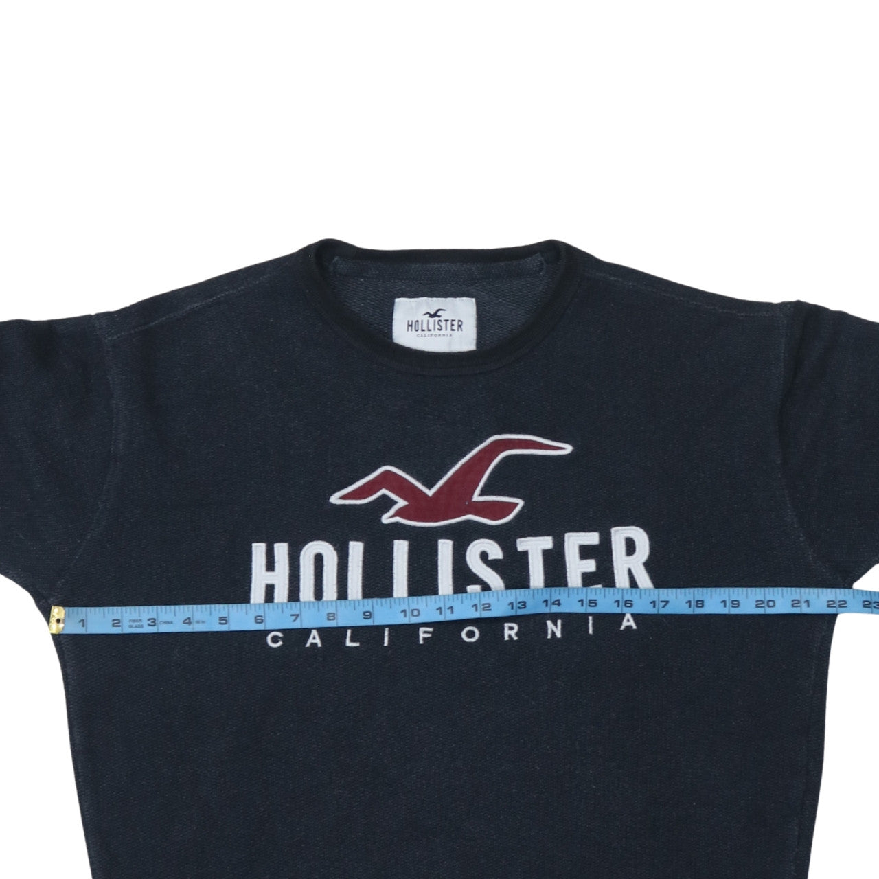 Hollister Men's Black Crew Neck Pullover Sweatshirt M