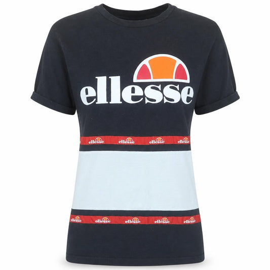 Ellesse Womens Black Colourblock Logo T-Shirt Size 10