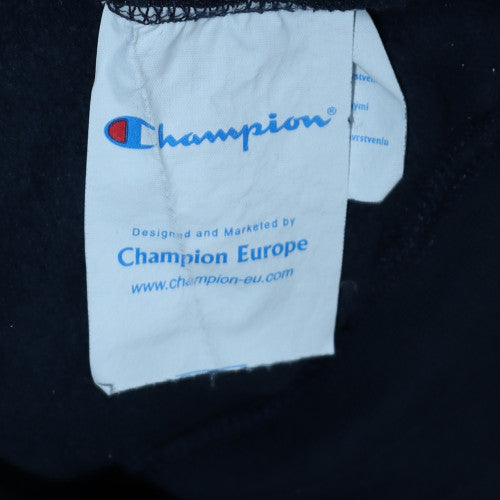Champion Men's Black L Pullover Hoodie Logo Fleece Sweatshirt