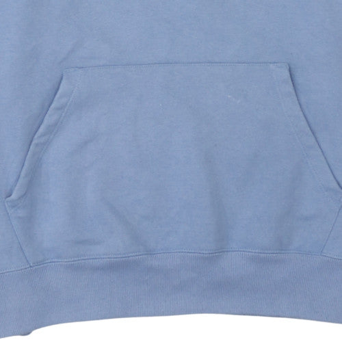 Champion Men Blue Pullover Hoodie M Regular Fleece Sportswear