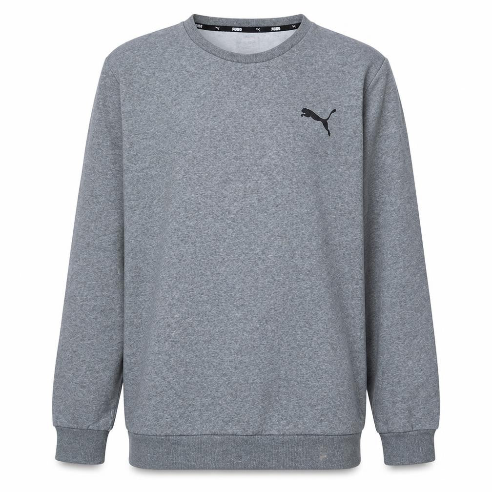 Puma Men's Grey XL Crew Neck Fleece Pullover Sweatshirt