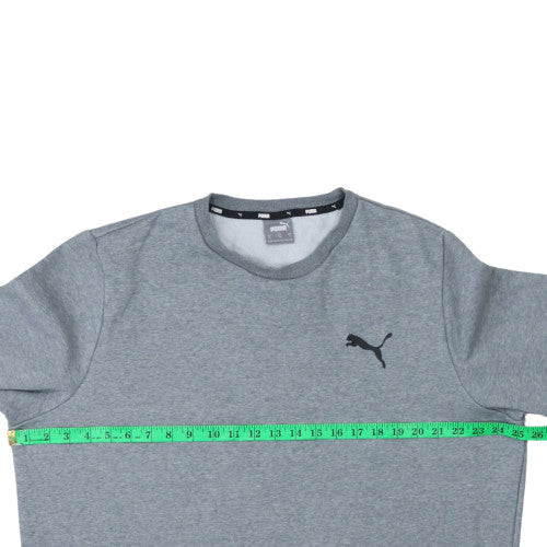 Puma Men's Grey XL Crew Neck Fleece Pullover Sweatshirt