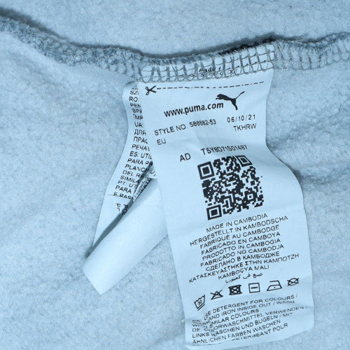 Puma Men's Grey XL Crew Neck Fleece Pullover Sweatshirt
