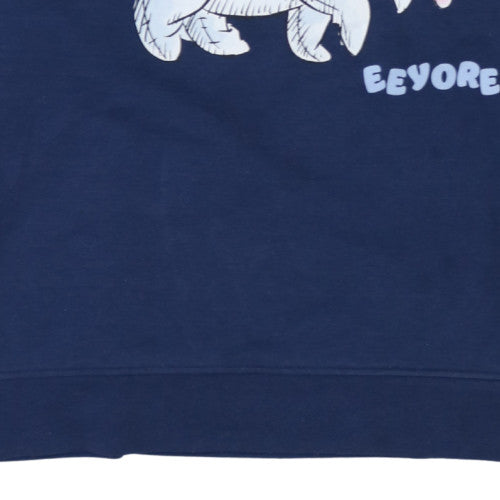Disney Women’s Navy Eeyore Sweatshirt 2XL Pullover Cotton Blend