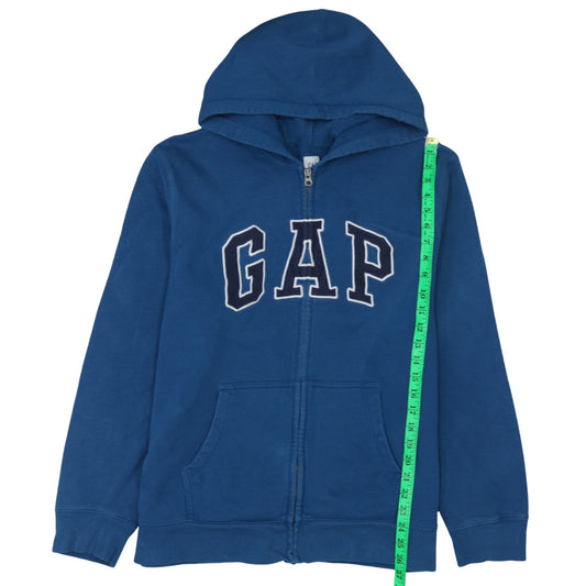 GAP Men's Blue Full Zip Hoodie XL Logo Fleece Sweatshirt