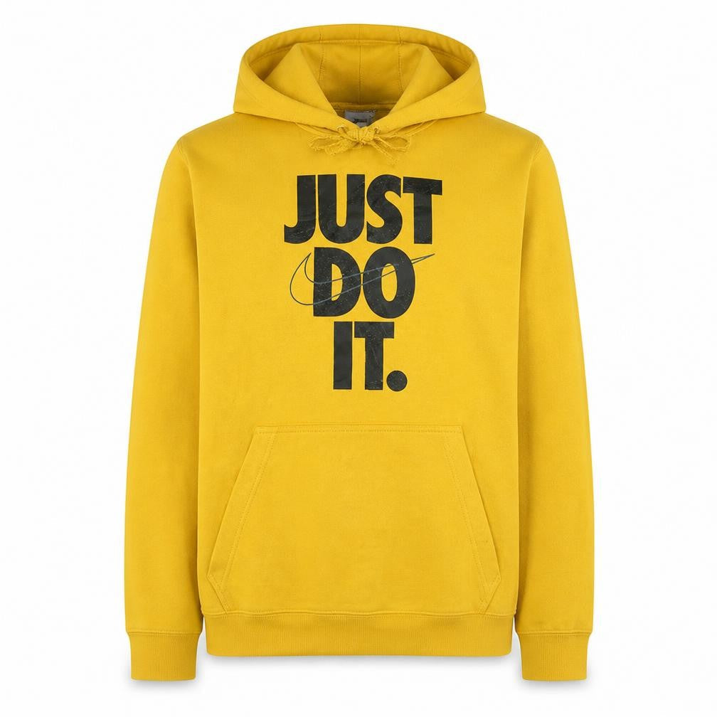 Nike Men's Yellow Just Do It Pullover Hoodie M Sportswear
