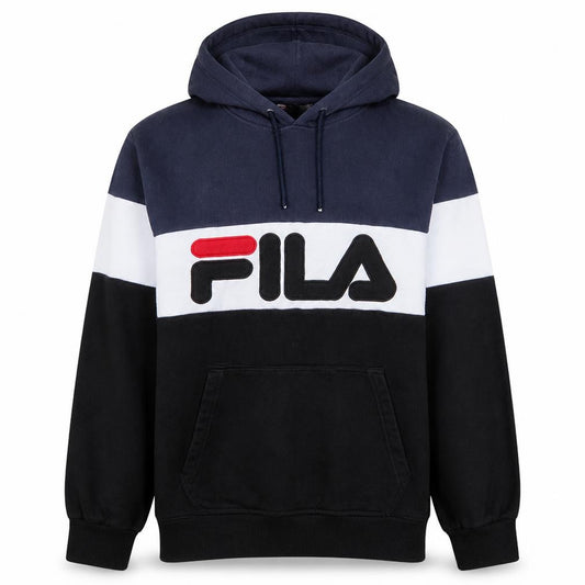 FILA Men’s Multicoloured Pullover Hoodie Medium Logo Hooded Sweatshirt
