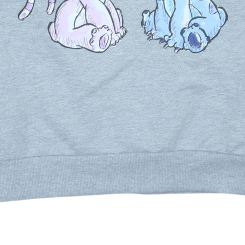 Disney Women Grey Stitch & Angel Sweatshirt UK 10/12 Pullover