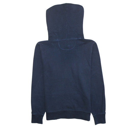 GAP Men's Blue Pullover Hoodie L Fleece Logo Sweatshirt