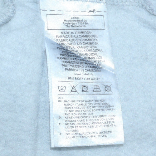Adidas Men's Grey XL Pullover Hoodie with Logo Graphic Print