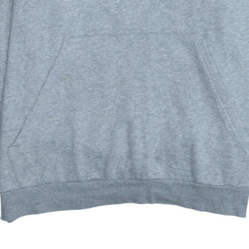 Adidas Men's Grey XL Pullover Hoodie with Logo Graphic Print