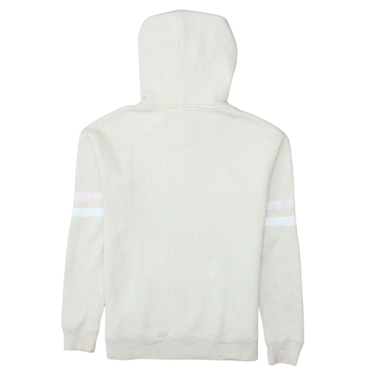 Hollister Women Beige Pullover Hoodie Small Cotton Blend Los Angeles Logo