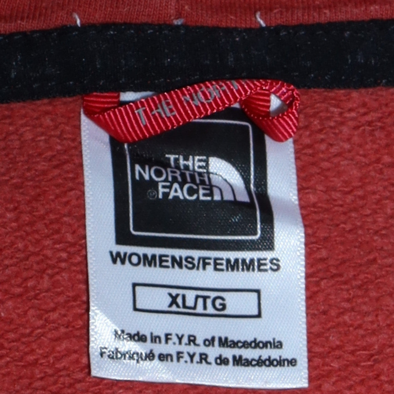 The North Face Womens Rust Red Hoodie XL Cotton Pullover Casual