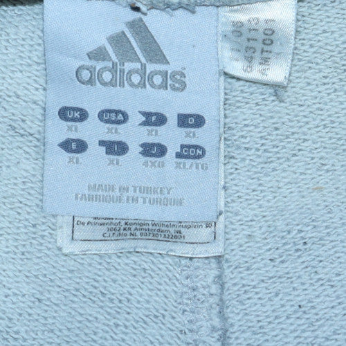 Adidas Men's Grey XL Sweatpants Jersey Straight Leg Trousers