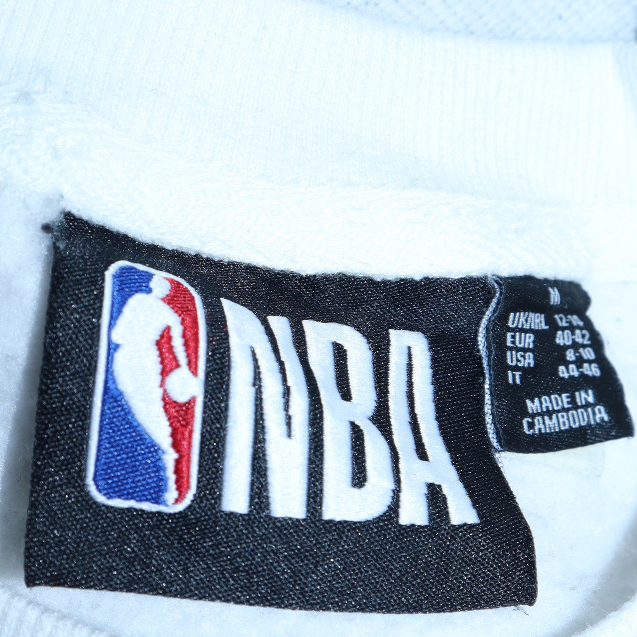 NBA Los Angeles Lakers White Cotton Sweatshirt Women M Graphic Print