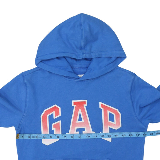 GAP Boys Blue XL Pullover Hoodie with Logo Front - Cotton Blend