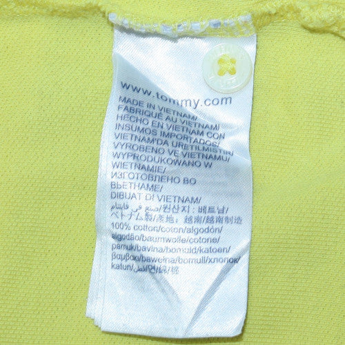 Tommy Hilfiger Men's Yellow Cotton Polo Shirt XXL Regular Fit