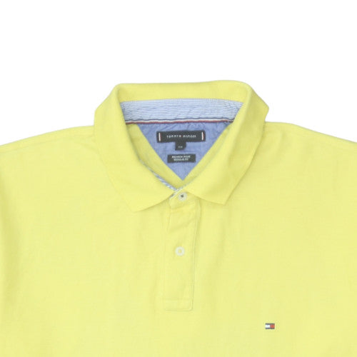Tommy Hilfiger Men's Yellow Cotton Polo Shirt XXL Regular Fit