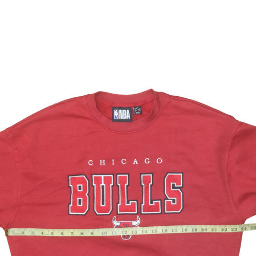 NBA Chicago Bulls Red Crew Neck Sweatshirt Women XS Fleece Cotton Blend