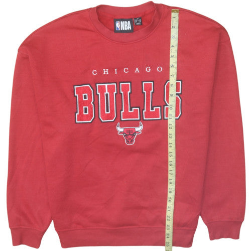 NBA Chicago Bulls Red Crew Neck Sweatshirt Women XS Fleece Cotton Blend