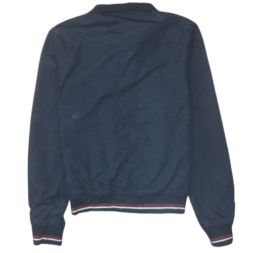 Schott Men's Blue Cotton Bomber Jacket M Classic Casual Zip-Up