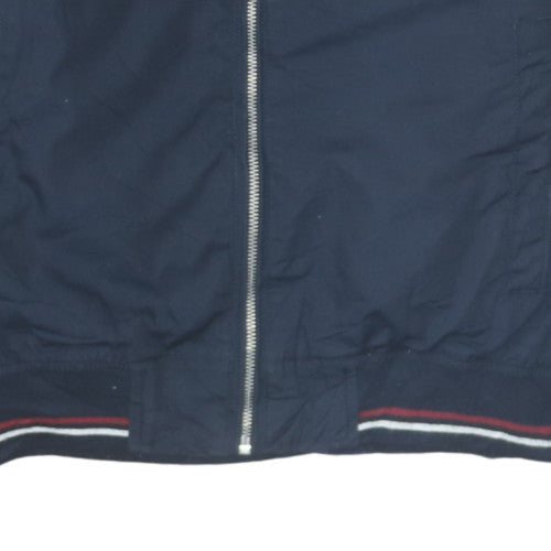 Schott Men's Blue Cotton Bomber Jacket M Classic Casual Zip-Up