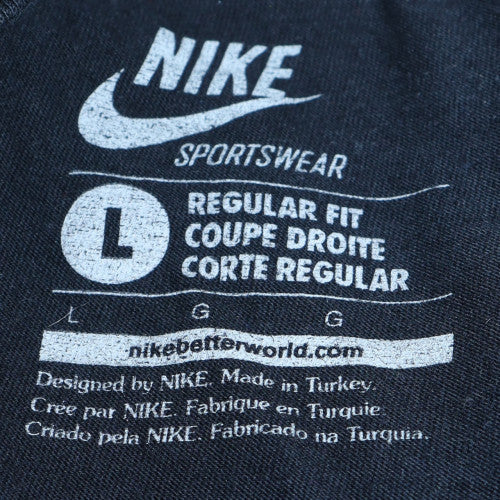 Nike Mens Black Graphic Print Regular Fit T-Shirt Size L