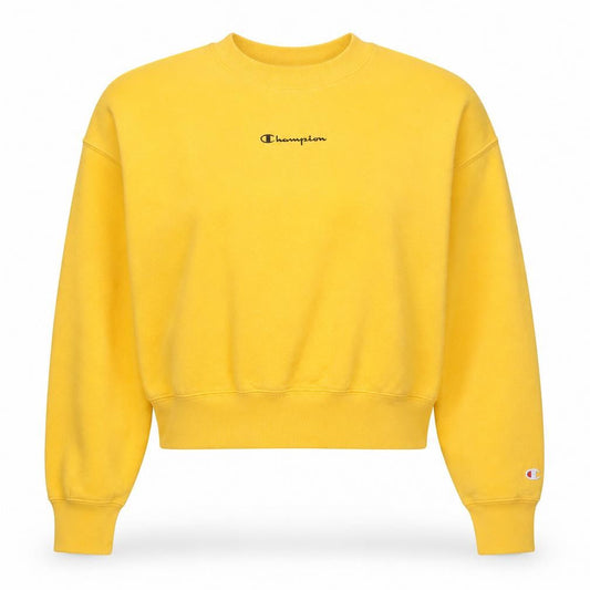 Champion Womens Yellow Small Pullover Crew Neck Sweatshirt