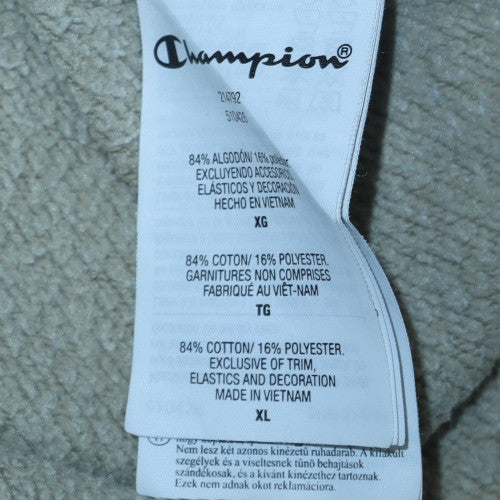 Champion Men Khaki XL Sweatshirt Cotton Blend Classic Fit