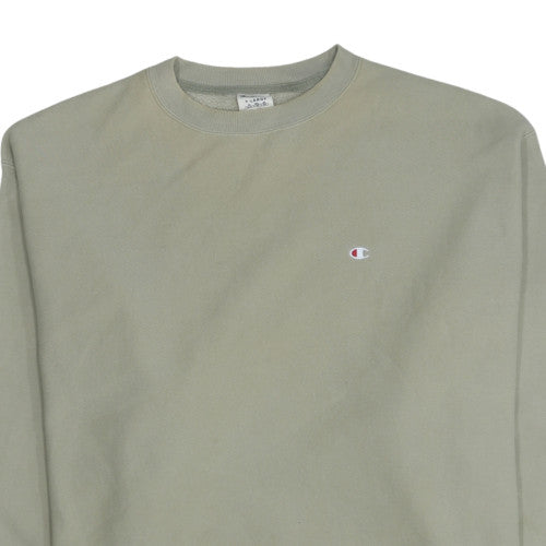 Champion Men Khaki XL Sweatshirt Cotton Blend Classic Fit