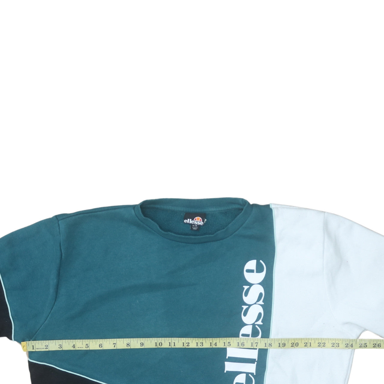 Ellesse Womens Colourblock Green Black White Sweatshirt UK 14