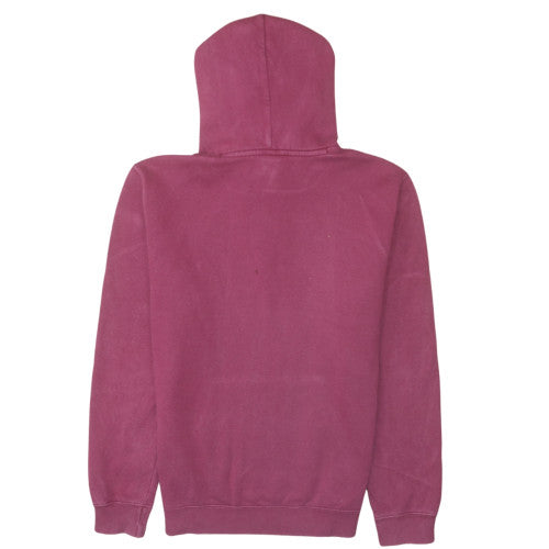 Champion Men's Burgundy Pullover Hoodie Medium Cotton Blend Logo Design