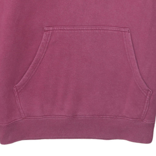 Champion Men's Burgundy Pullover Hoodie Medium Cotton Blend Logo Design