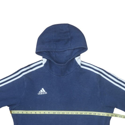 Adidas Men's Blue Pullover Hoodie Size L Fleece Sportswear