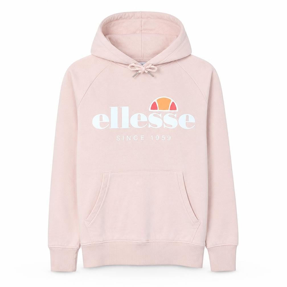 Ellesse Womens Pink Pullover Hoodie Medium Logo Hooded Sweatshirt